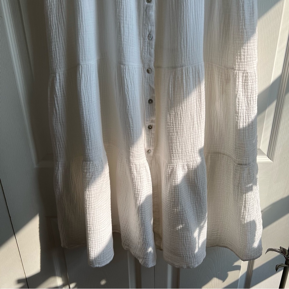 Petal & Pup White Button-Front Maxi Dress - Picture 3 of 11